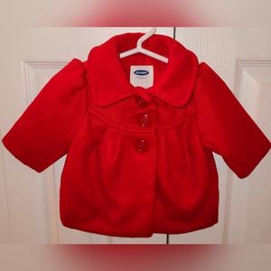 Red Pea Coat for Infant